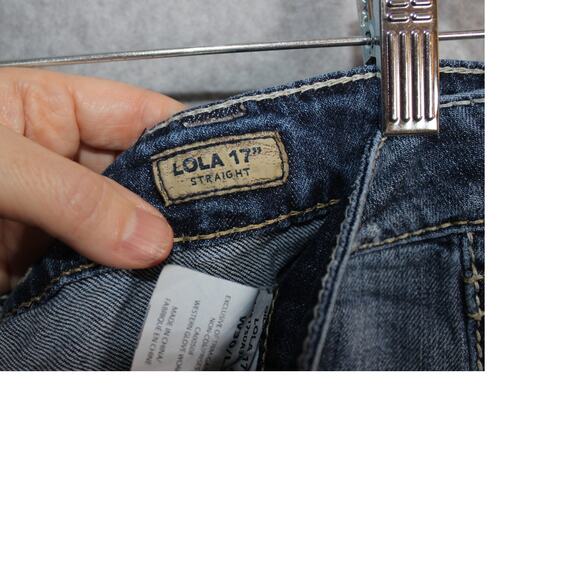 Silver‎ Jeans Lola 17" Distressed Straight Fit Blue Jeans Women's W30/L26 - Picture 8 of 9